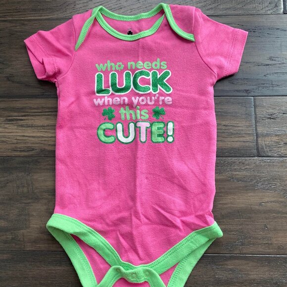 Girls 12 Month St. Patrick's Day Onesie - Picture 1 of 3